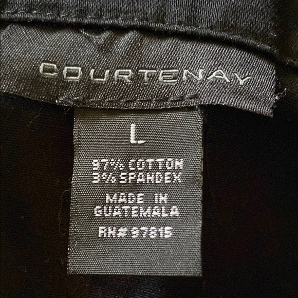 COURTENAY Y2K black jacket blouse Peter Pan collar 2 big buttons vintage size L - Picture 5 of 11